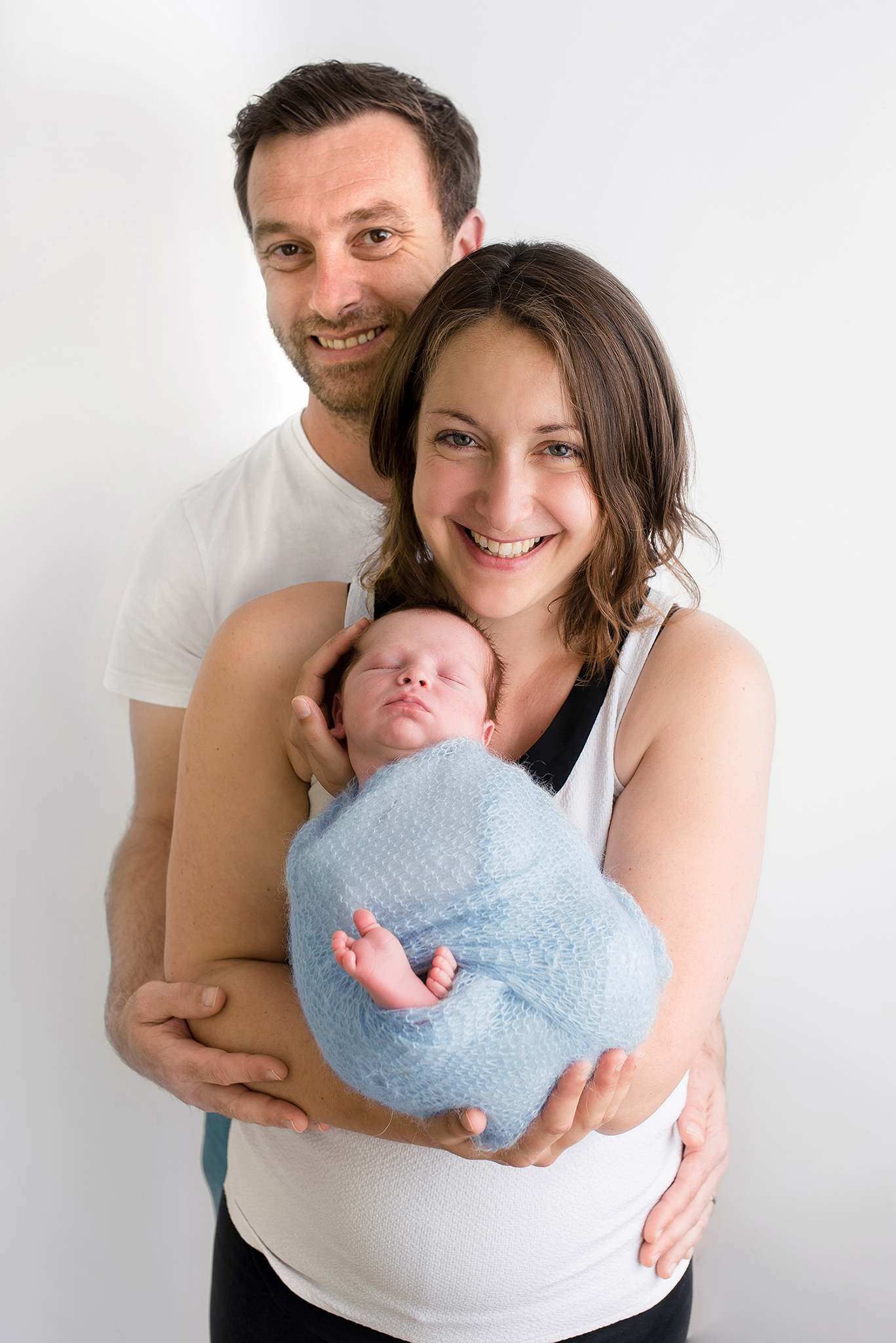 Séance photo naissance bébé et parents prés de Nantes
